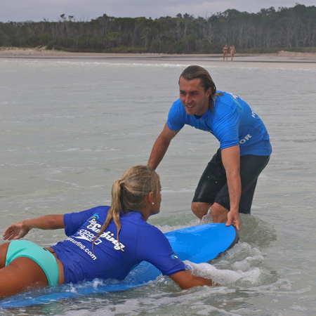 Learn to Surf with a private surf lesson - Lets Go Surfing Byron Bay's award winning surf school